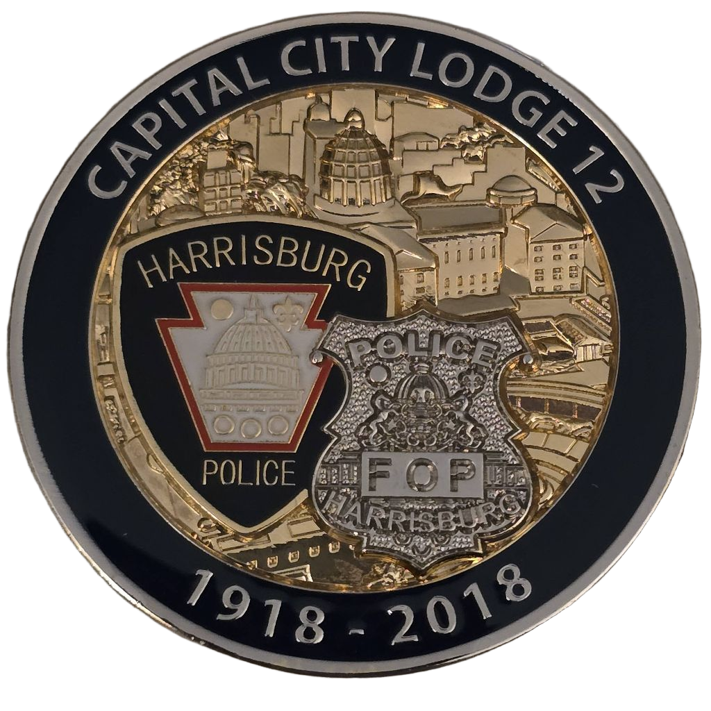 Capital City Lodge 12 100th Anniversary Challenge Coin — front