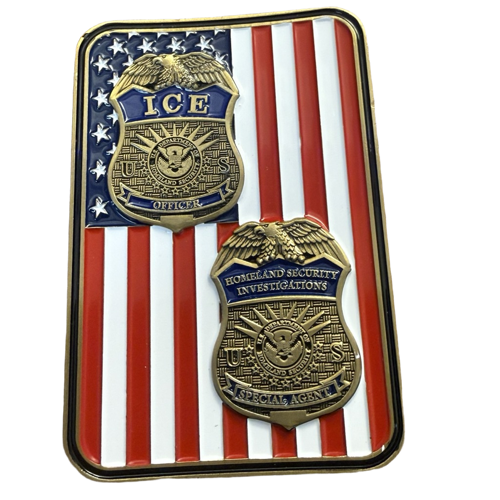 US Department of Homeland Security HSI/ICE Shield — back