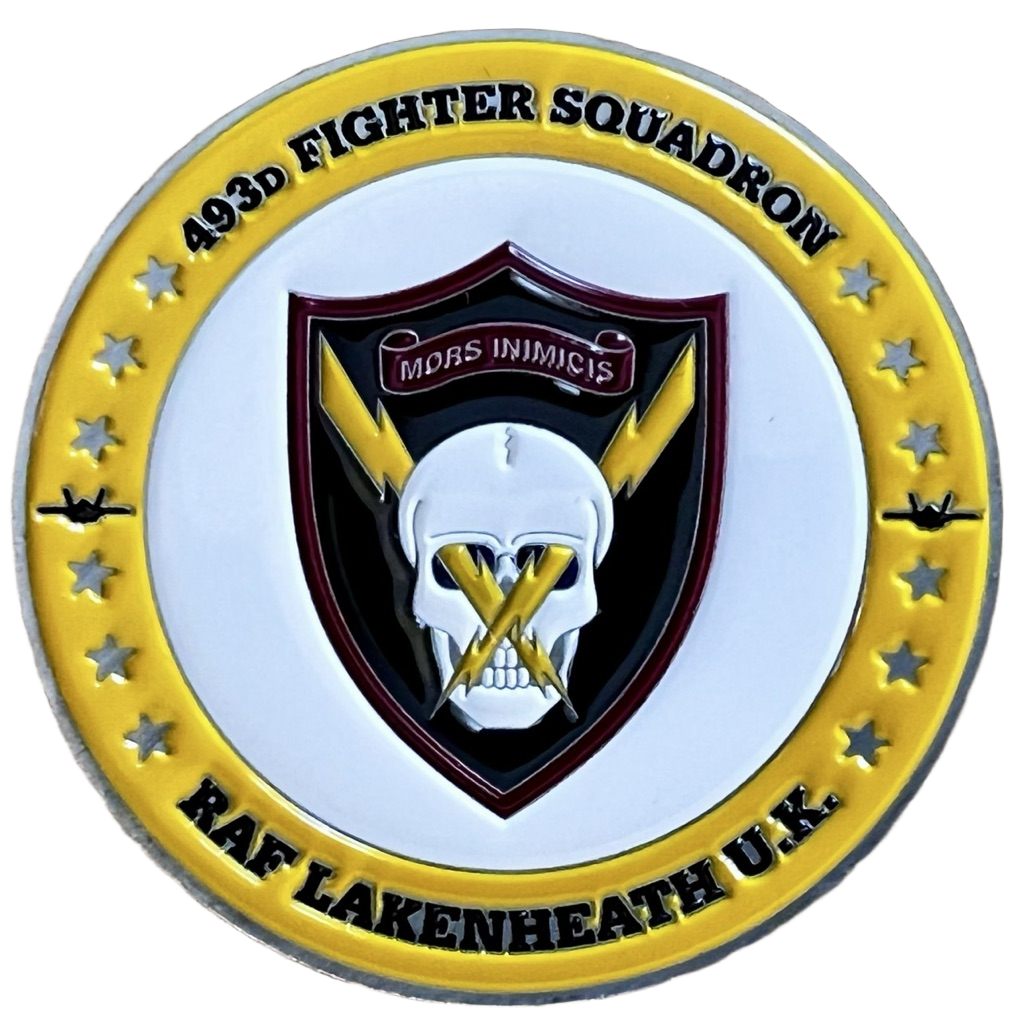493rd Fighter Squadron Challenge Coin — back