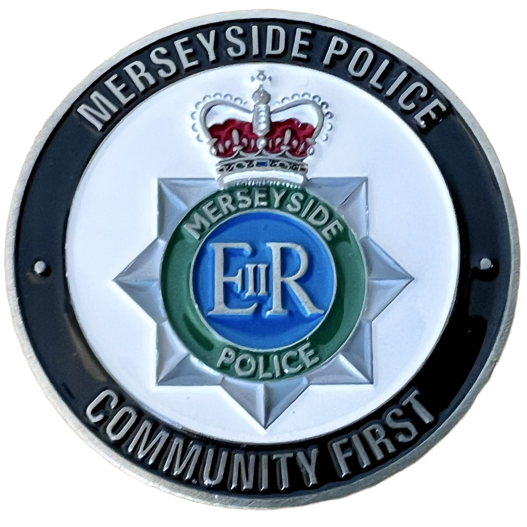 Merseyside Police Challenge Coin — back