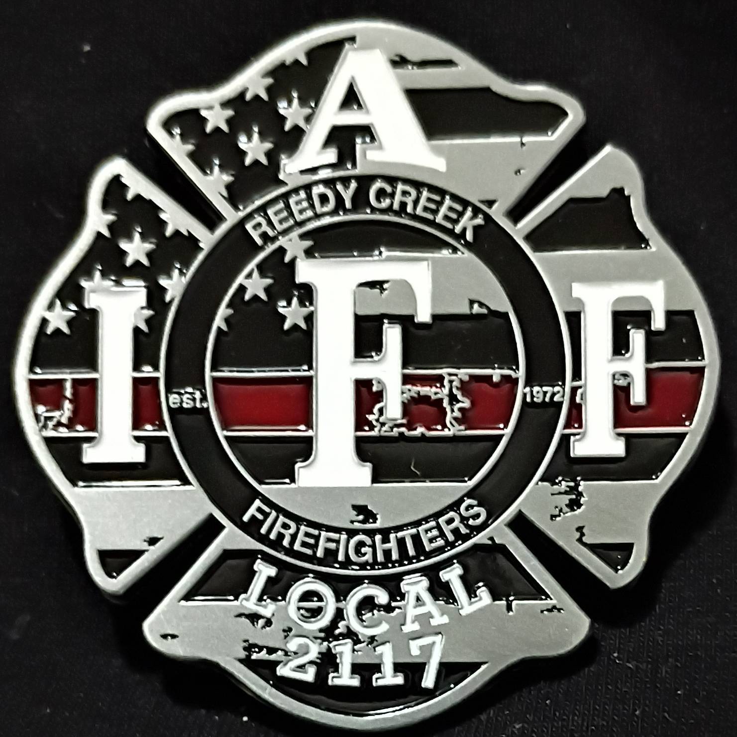 Reedy Creek Firefighters Challenge Coin — back