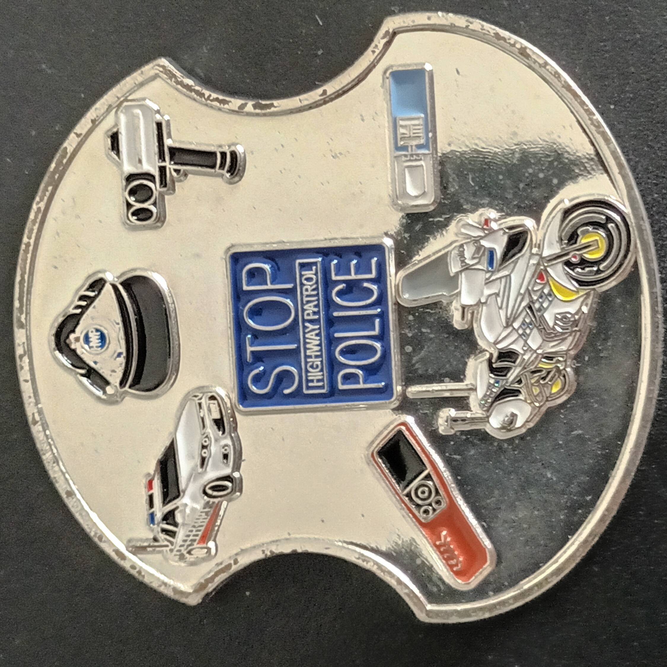 Highway Patrol Social Coin — front