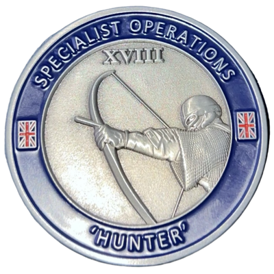 Metropolitan Police Soecialist Operations ‘Hunter’ Challenge Coin - Blue