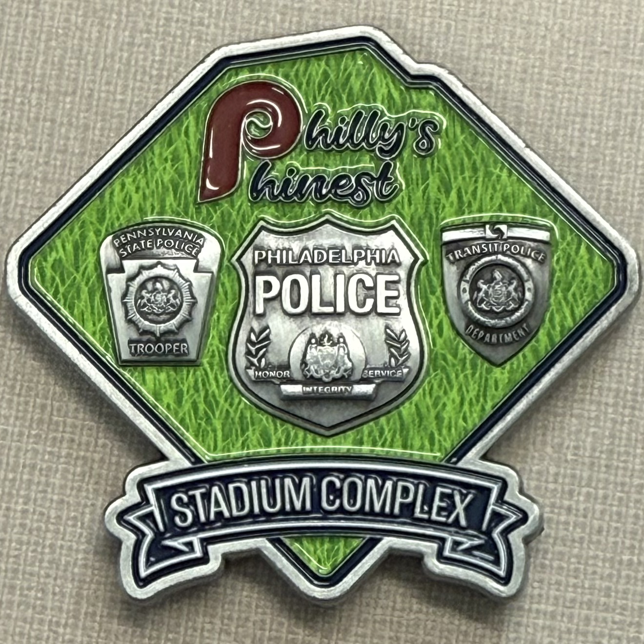 Philadelphia Police, Pennsylvania State Police, Septa Transit Police Philly Phinest MLB Opening Day — back