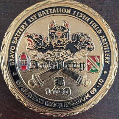 B 113th Unit Coin From Iraqi Freedom