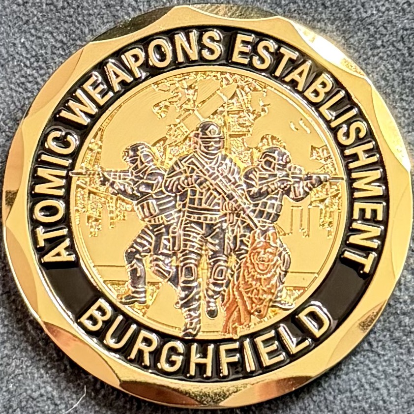 Ministry of Defence Police AWE Burghfield AFO-CT Challenge Coin — front