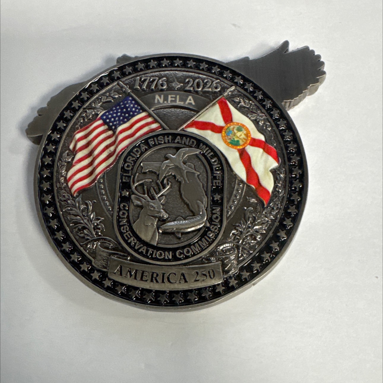 N Fl FWC America 250 Anniversary Coin #1 — back