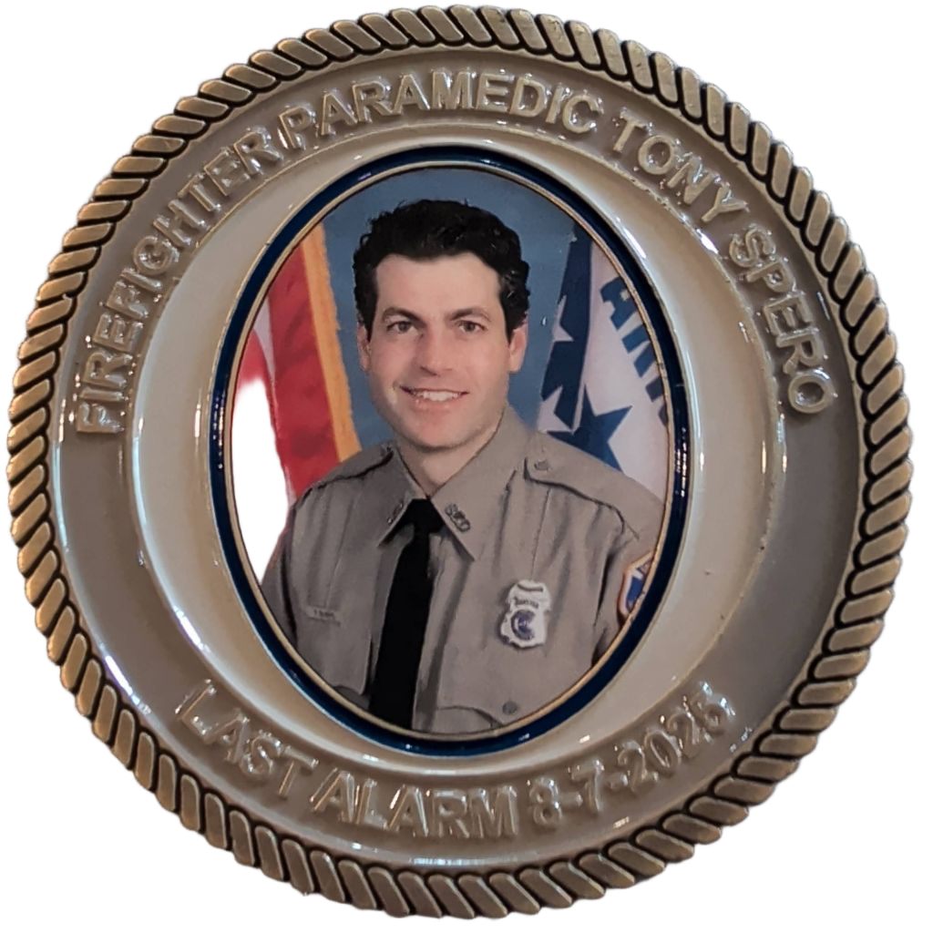 Springdale Firefighter Tony Sepero Memorial Coin — front