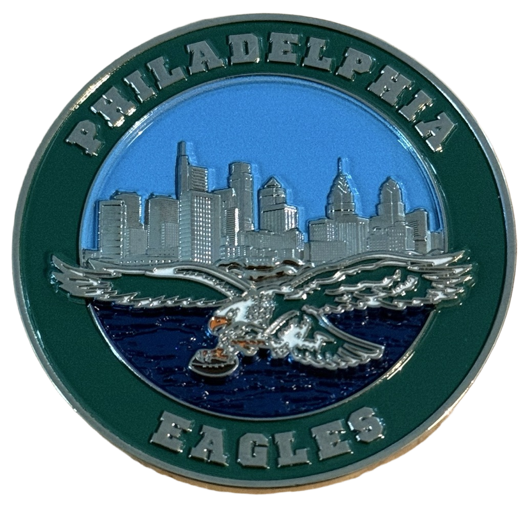 Philadelphia Police Department Eagles Challenge Coin — back