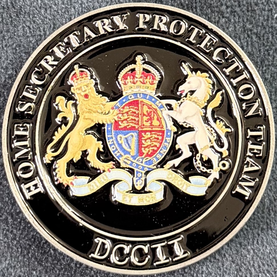 Metropolitan Police Home Secretary Protection Team Challenge Coin - Silver — front