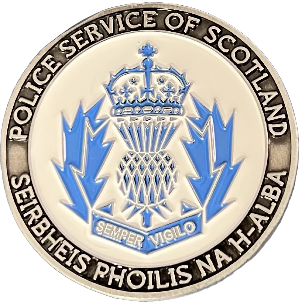 Police Scotland Youth Volunteers Challenge Coin — back
