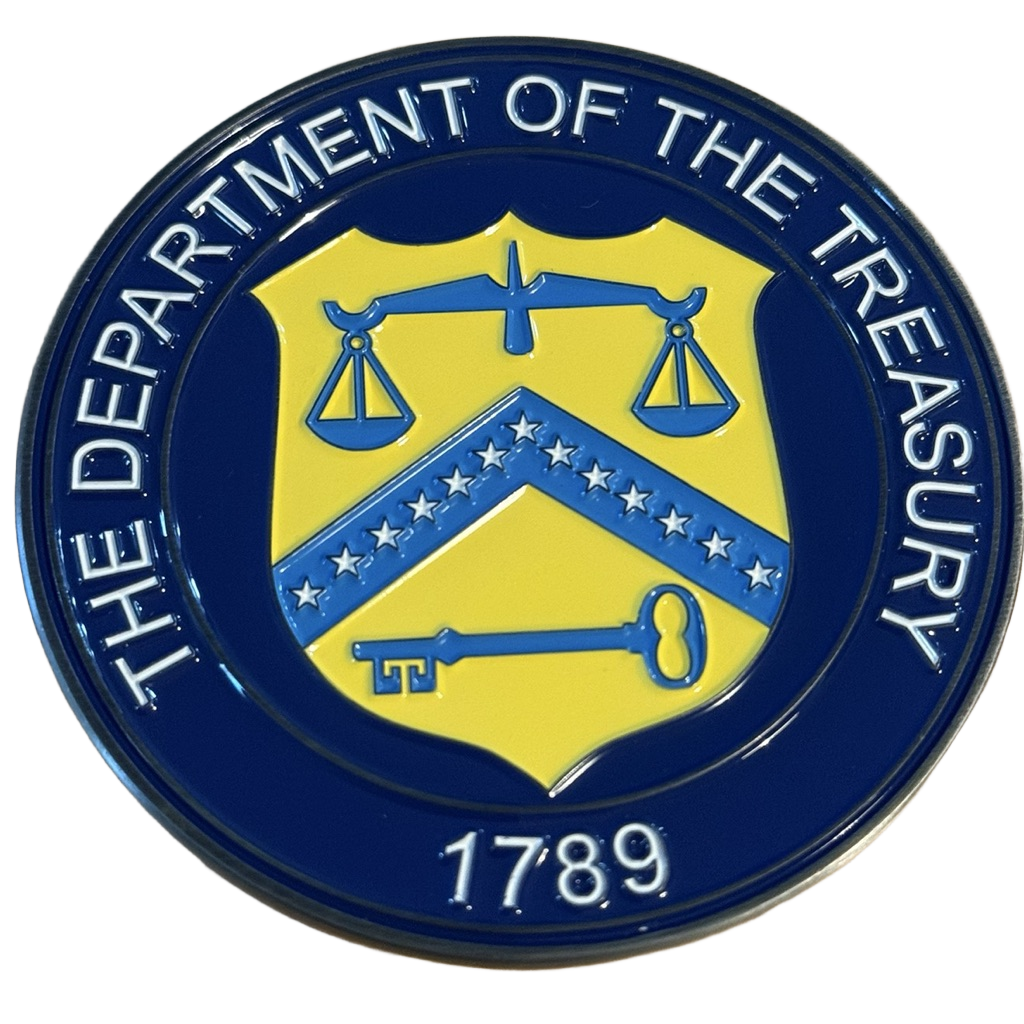 Department of the Treasury Challenge Coin — front