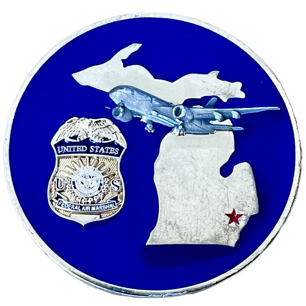 Detroit Field Office Federal Air Marshal Service Challenge Coin — back