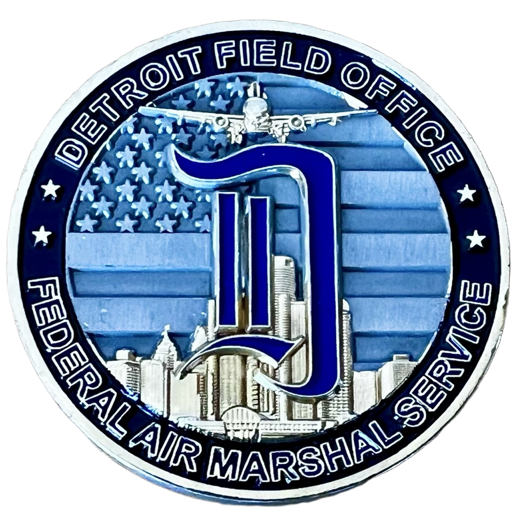 Detroit Field Office Federal Air Marshal Service Challenge Coin — front