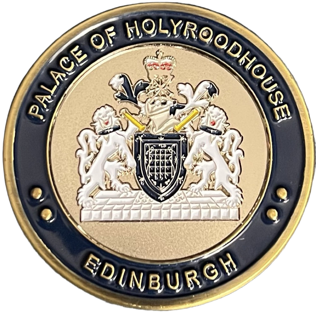 Metropolitan Police Royalty & Specialist Protection Scotland Operations Palace of Holyroodhouse Challenge Coin — back
