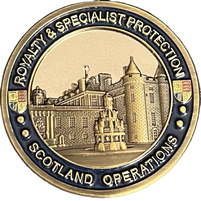 Metropolitan Police Royalty & Specialist Protection Scotland Operations Palace of Holyroodhouse Challenge Coin