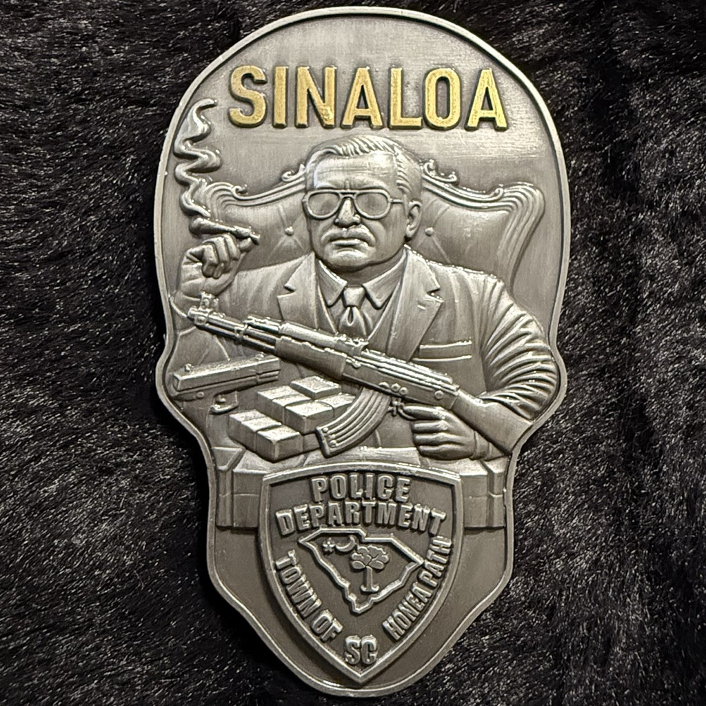 Town of Honea Path Police Department Sinaloa Skull — back