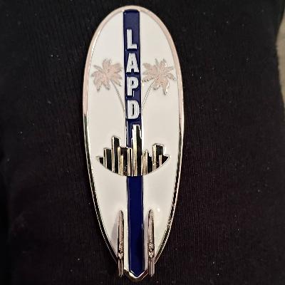LAPD surfboard challenge coin