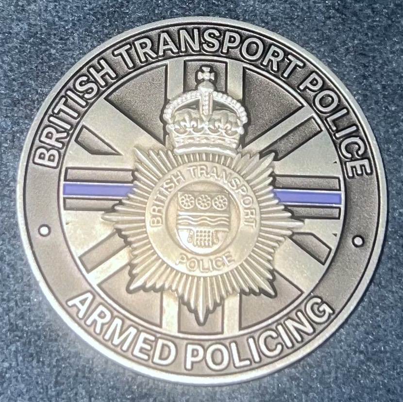 British Transport Police Armed Policing Challenge Coin — back
