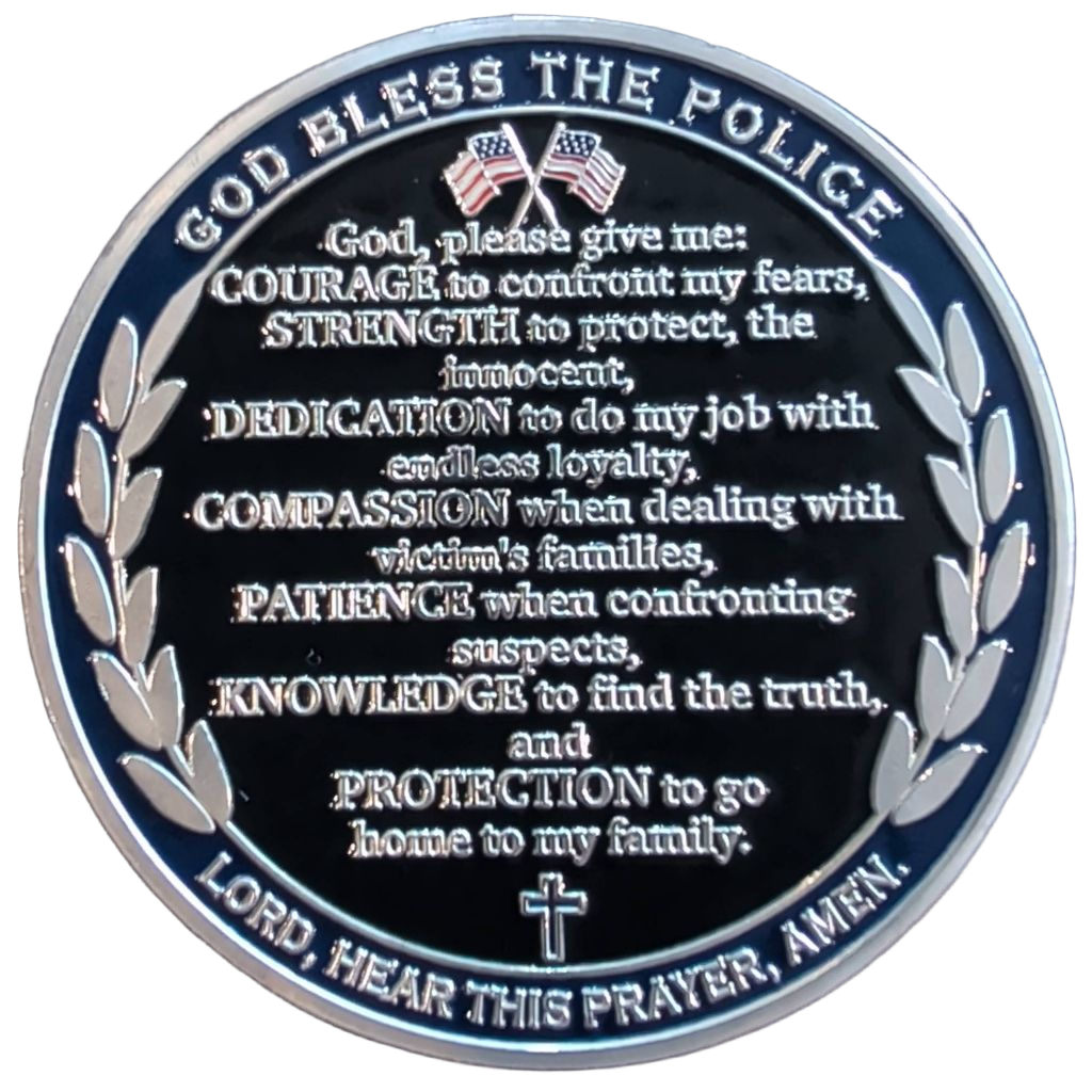 Saint Michael Police Coin — back