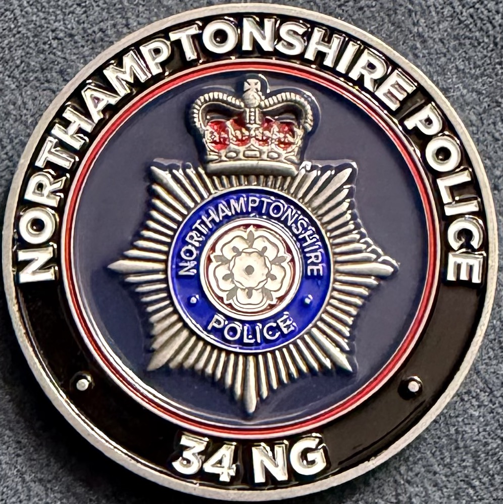 Northamptonshire Police Operations Tactical Unit ARV Officer Challenge Coin — back
