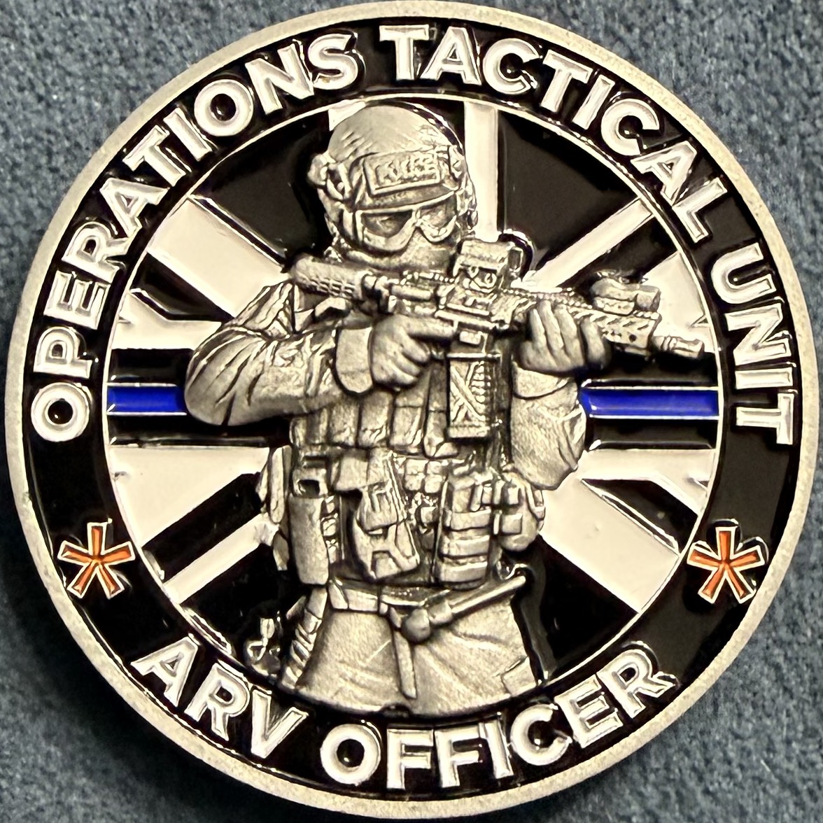 Northamptonshire Police Operations Tactical Unit ARV Officer Challenge Coin — front