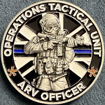 Northamptonshire Police Operations Tactical Unit ARV Officer Challenge Coin