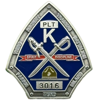 THIRD RECRUIT TRAINING BATTLION KILO Company  PLATOON 3016 SPIRIT DISCIPLINE  MCRD PI