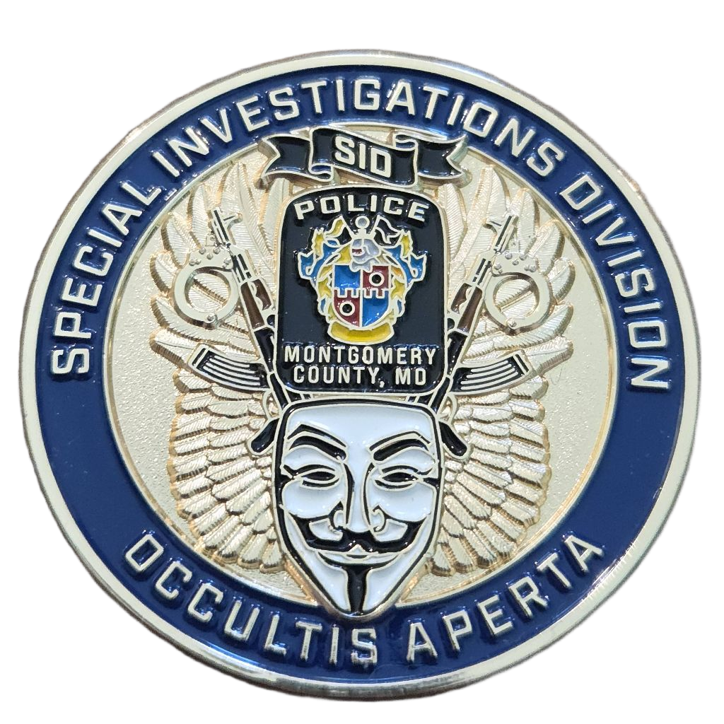 Montgomery County Police SID Coin — back