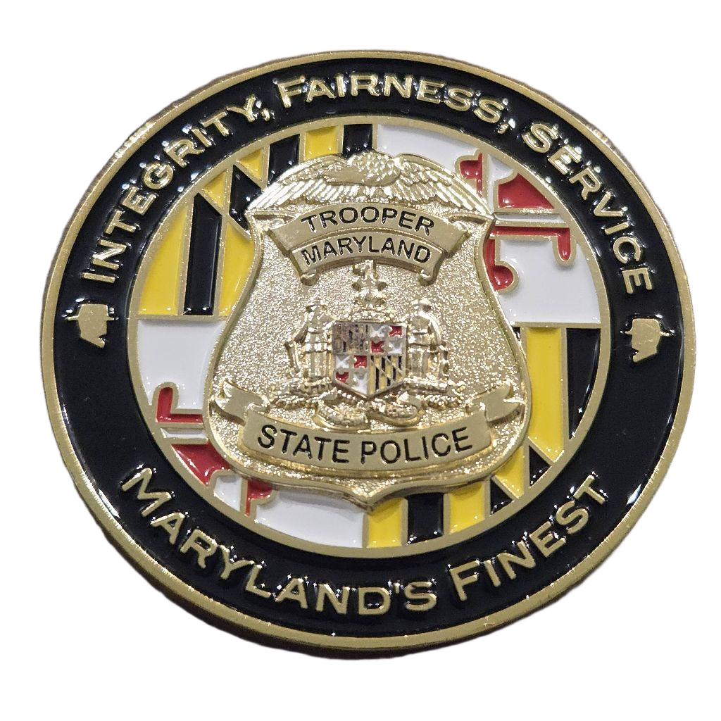 Maryland State Police Vehicle Coin — front