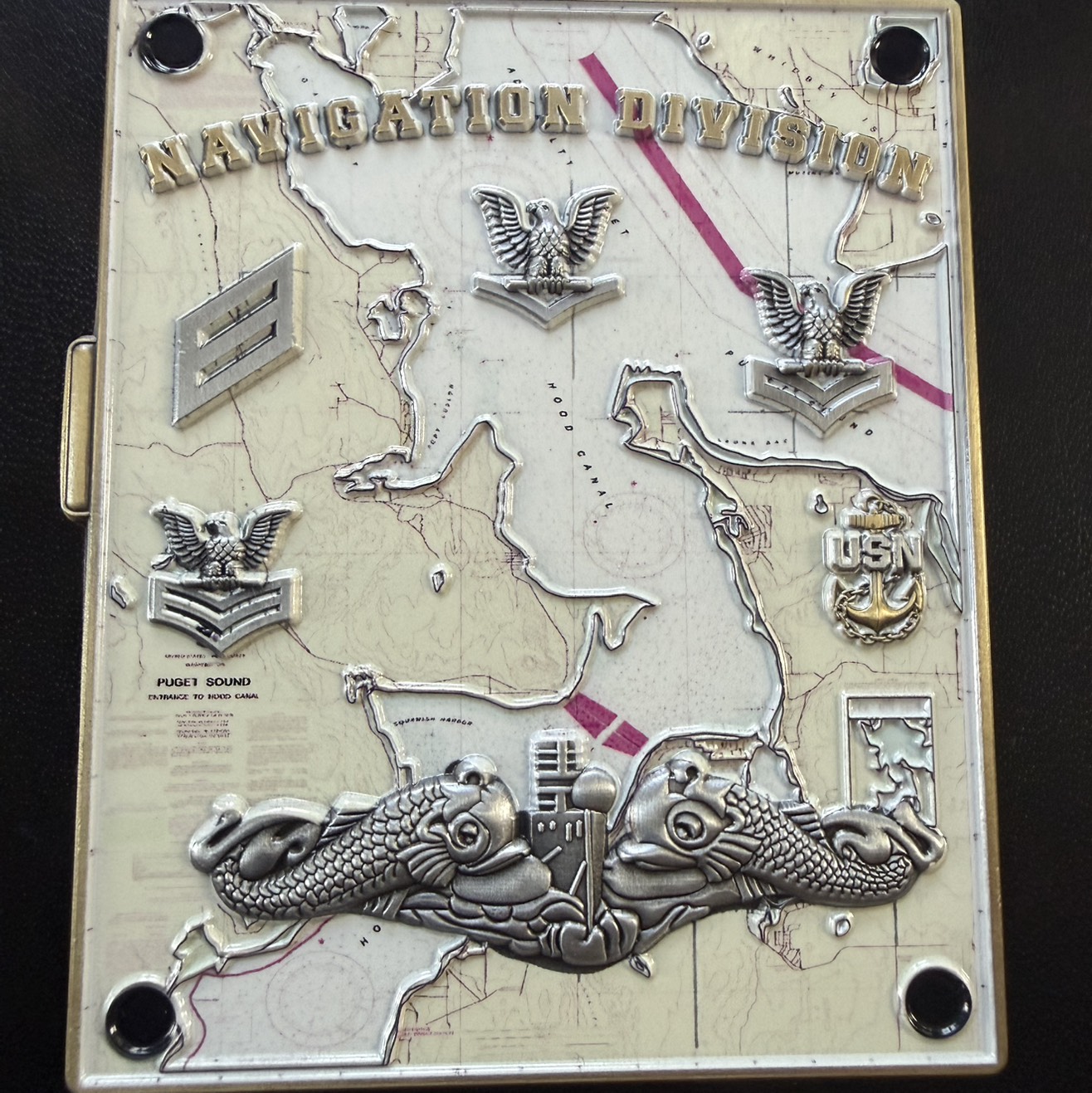 USS Alabama SSBN 731 Blue Navigation Division — back