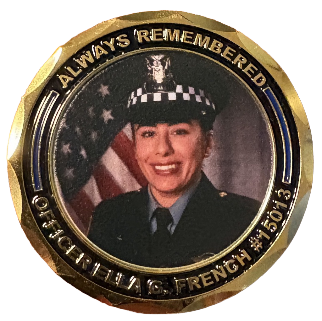 CPD Officer Ella French Memorial Coin — back
