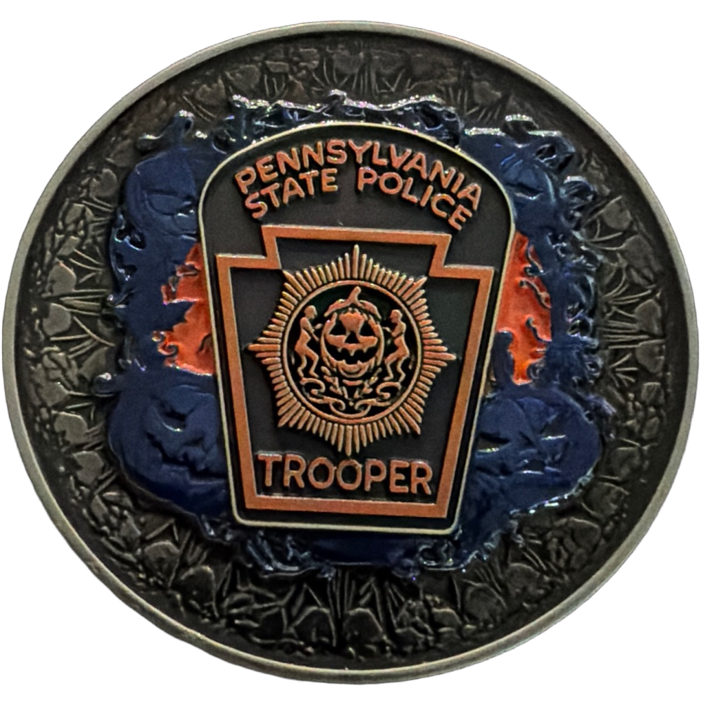 Pennsylvania State Police Halloween Coin — back