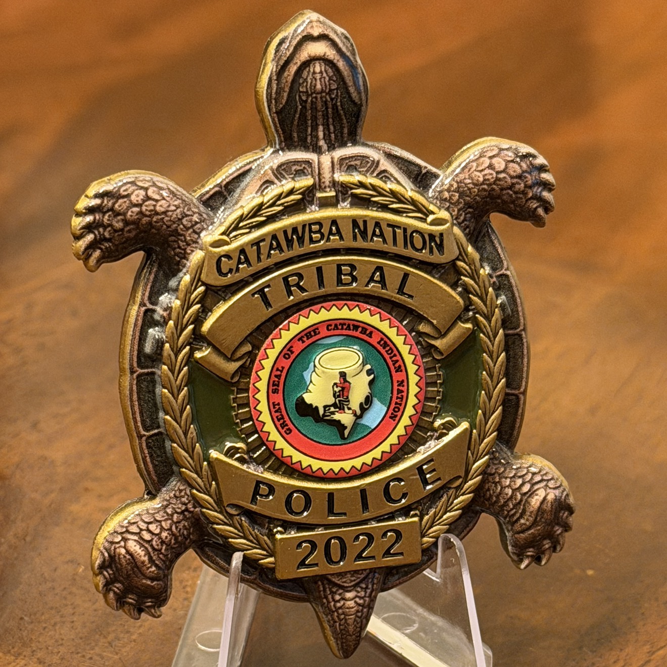 Catawba Nation Tribal Police Turtle — back