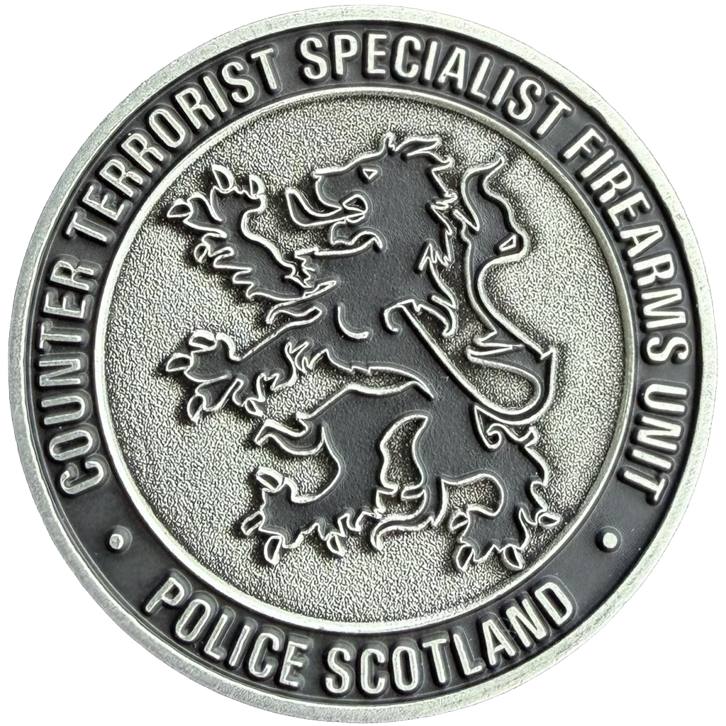 Police Scotland Counter Terrorism Specialist Firearms Officer Challenge Coin — back