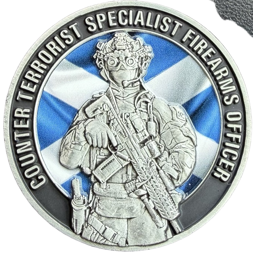 Police Scotland Counter Terrorism Specialist Firearms Officer Challenge Coin — front