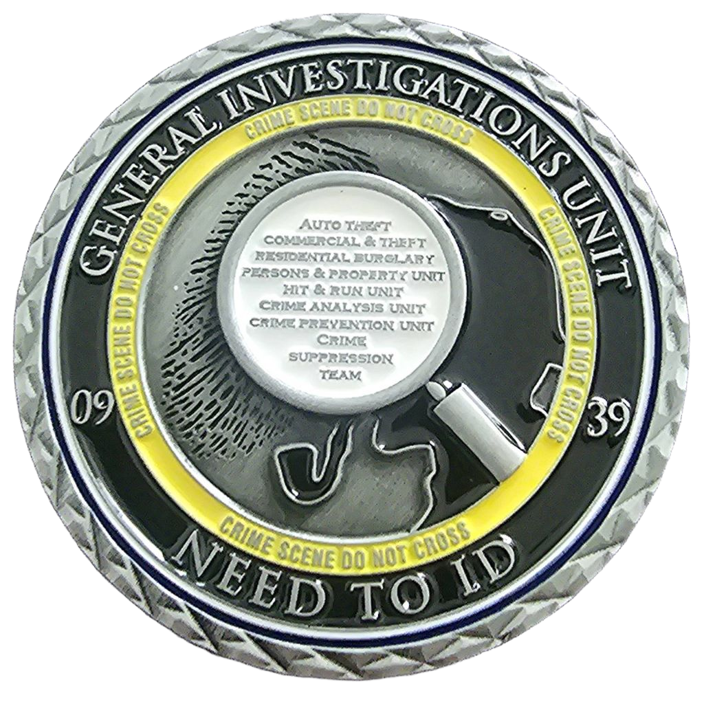 Miami-Dade Police Department Midwest District GIU Challenge Coin — back