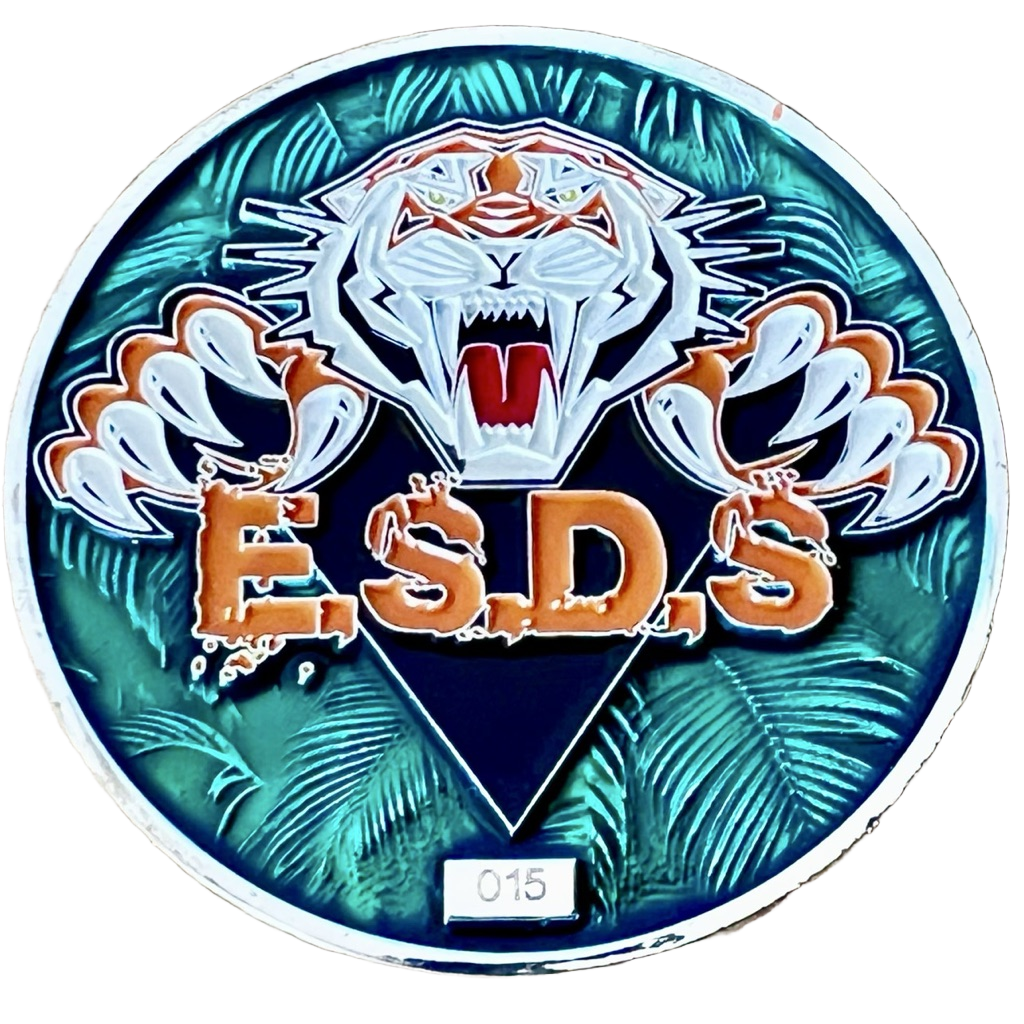 ESDS Defensive Tactics Group Challenge Coin — front