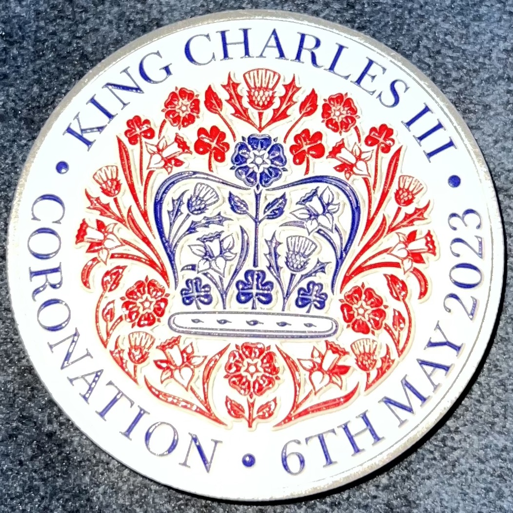 British Transport Police King Charles II Coronation Challenge Coin — back