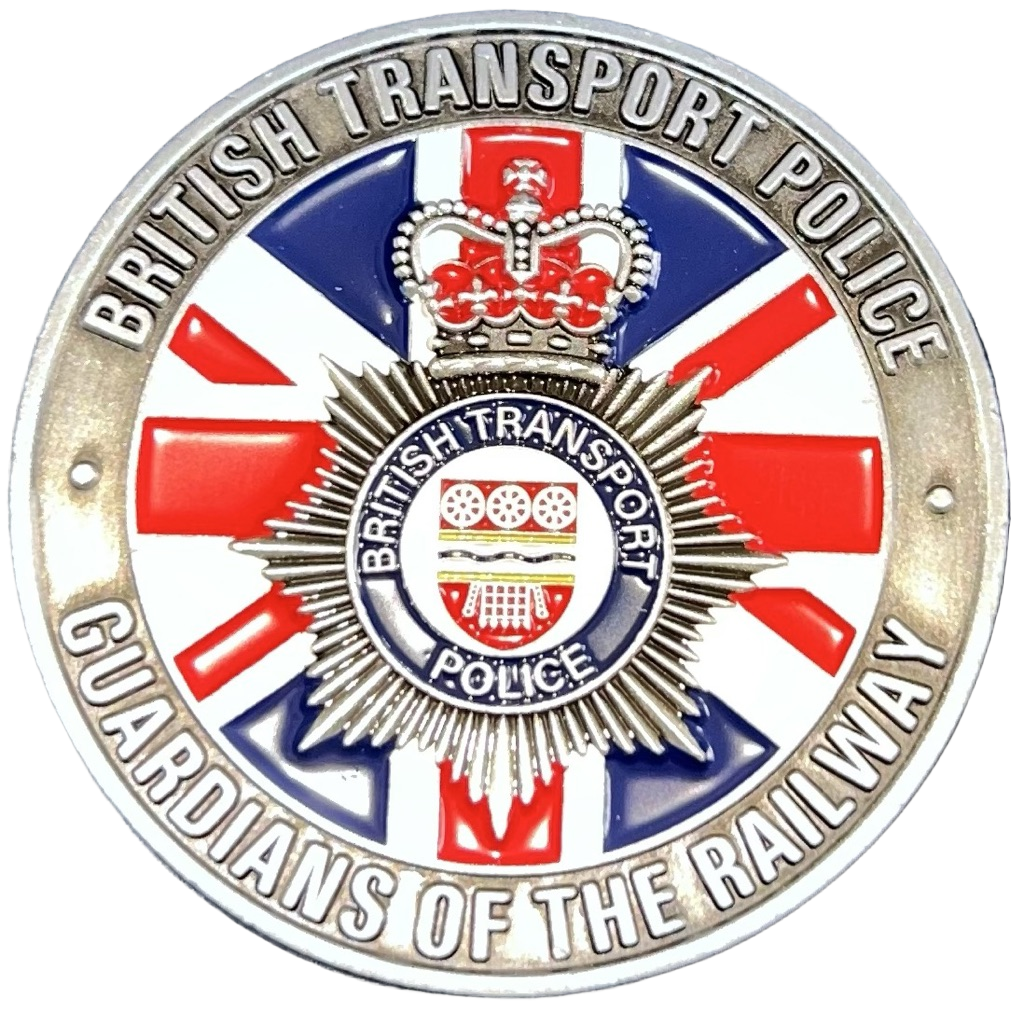 British Transport Police King Charles II Coronation Challenge Coin — front