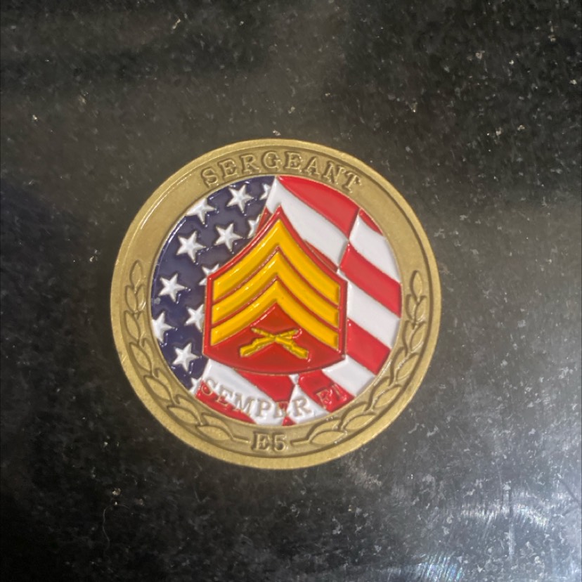 Sergeant (E-5) Coin – A Story of Rank Earned and Leadership Embraced — back