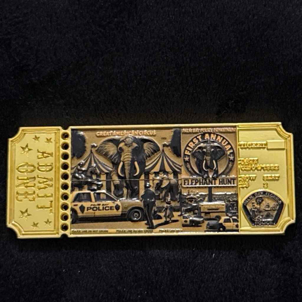 Palm Bay Police Circus Ticket — front