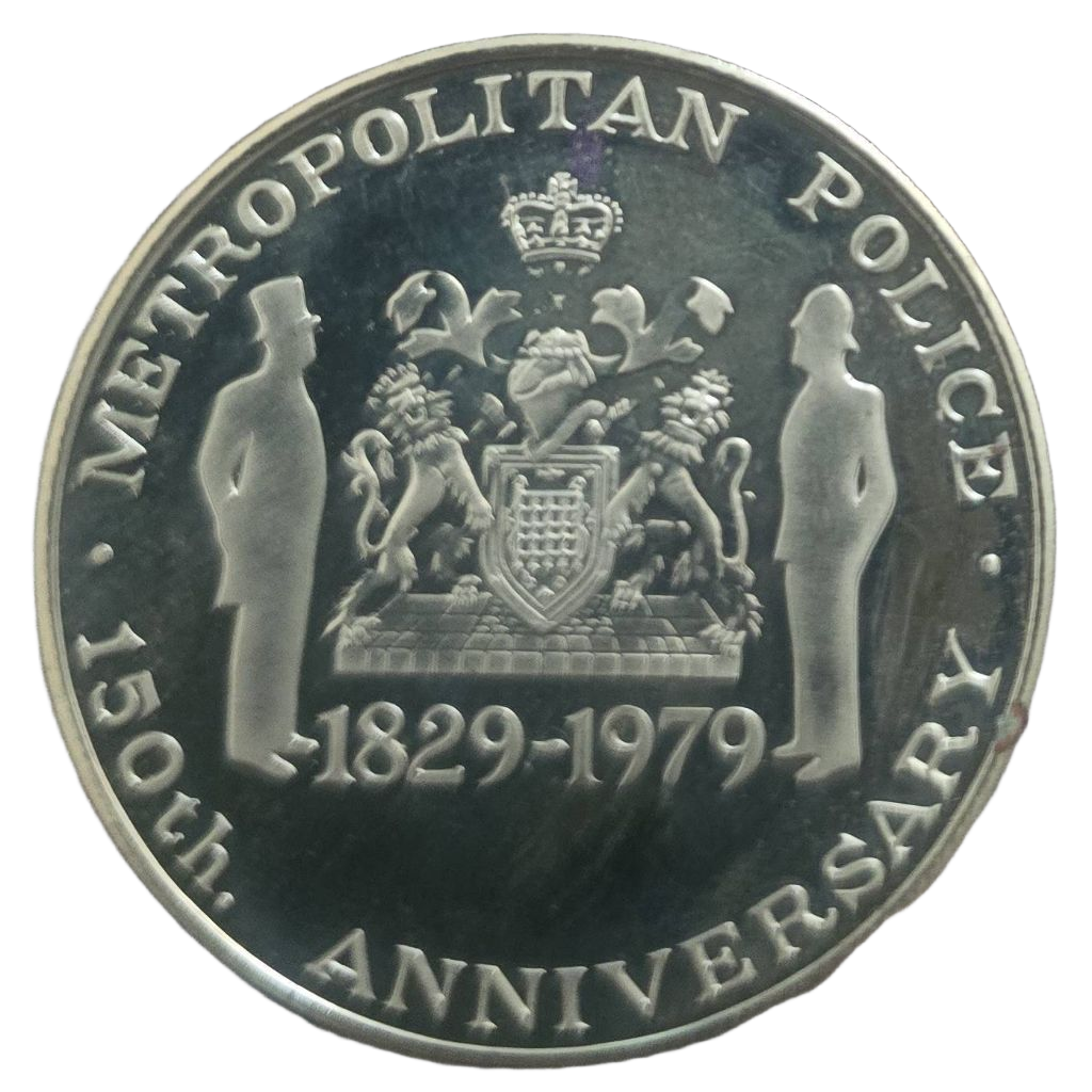 Metropolitan Police 150th Anniversary Commemorative Coin — front