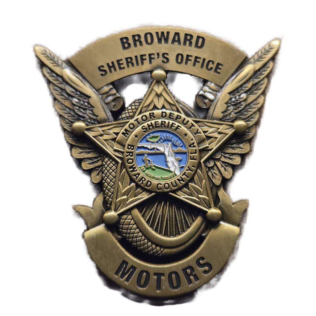 Broward County Sheriff's Office Motor Unit Coin — front
