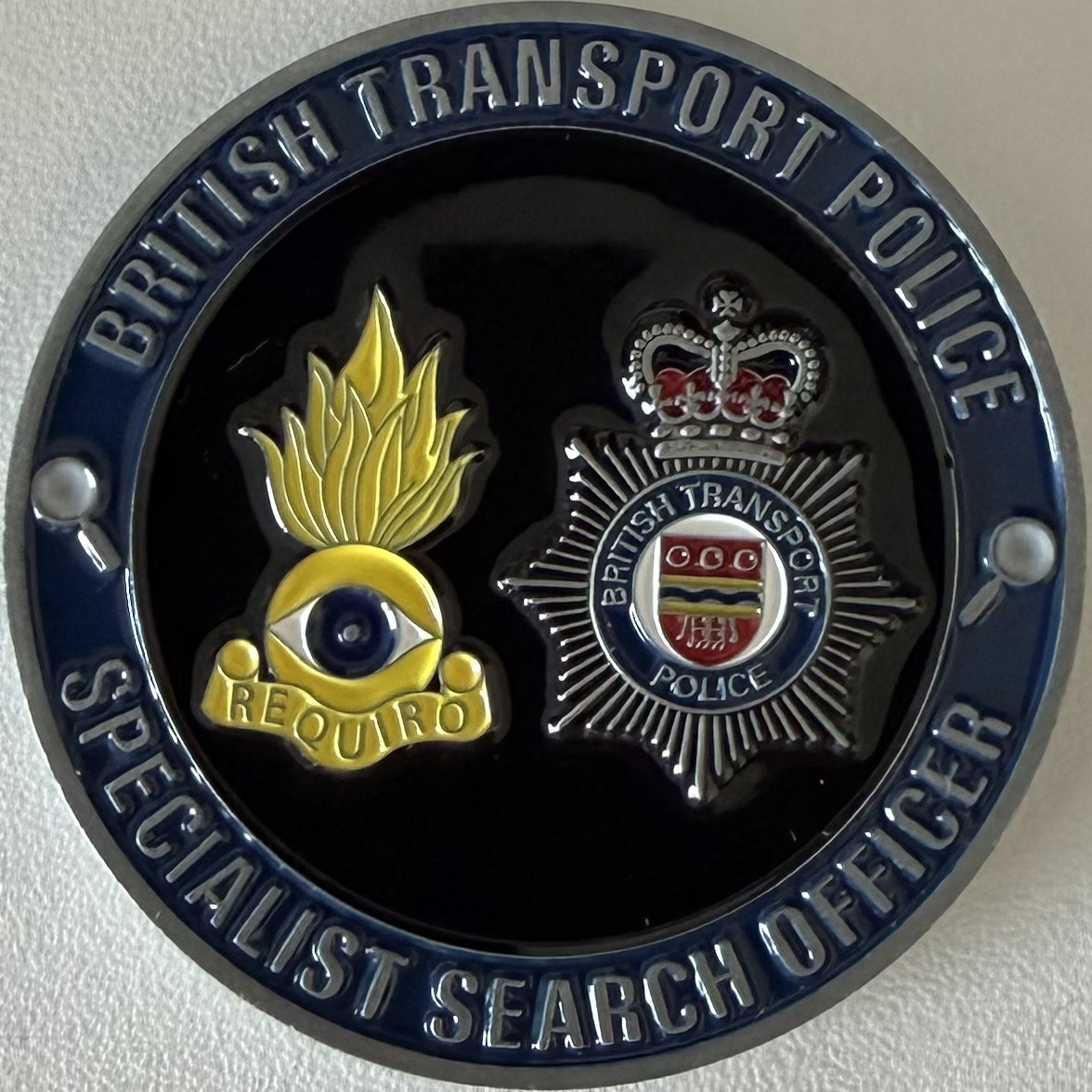 British Transport Police Specialist Search Officer Operation London Bridge Challenge Coin — front