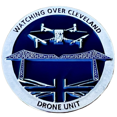 Cleveland Police Drone Unit Challenge Coin - Silver