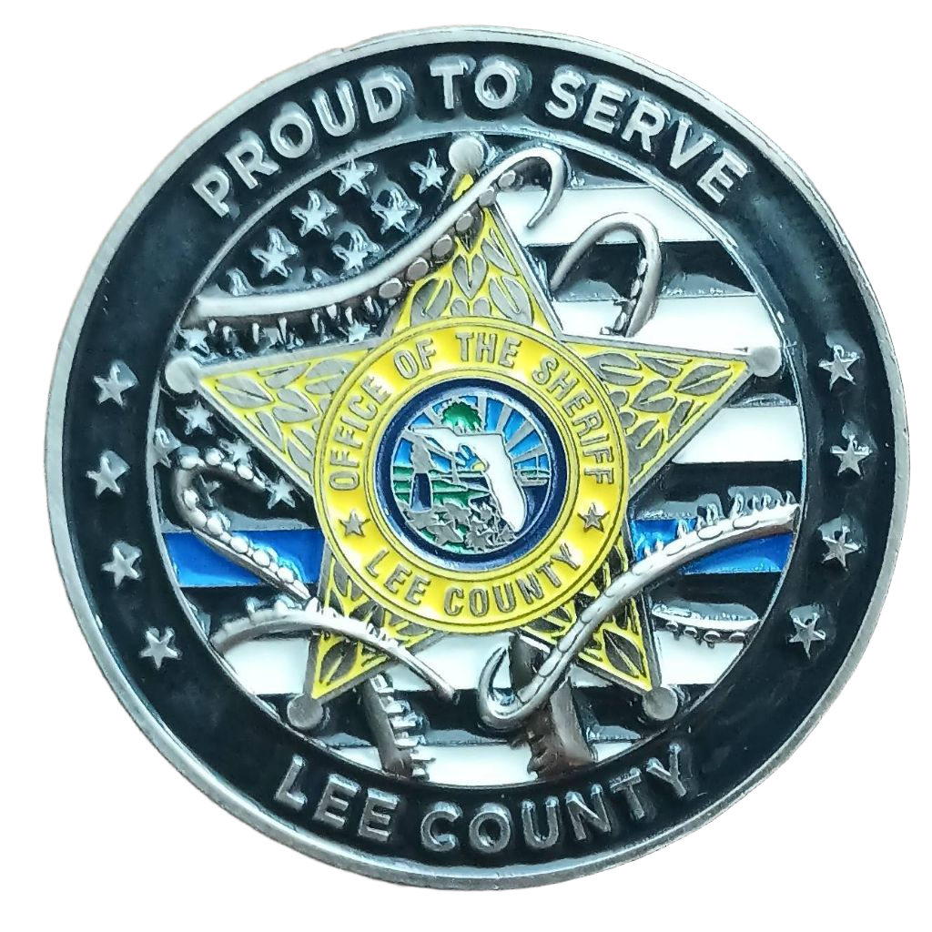 Lee County Sheriff's Office Challenge Coin — back