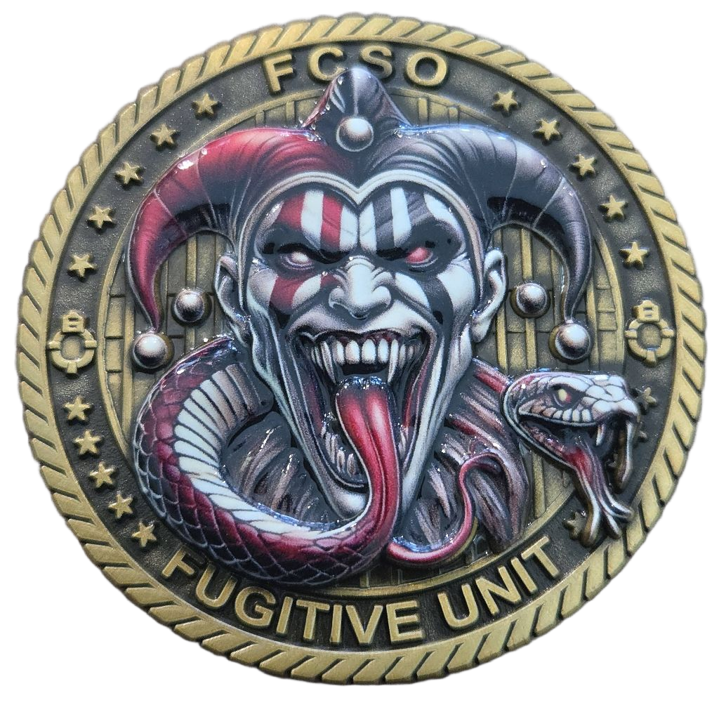 Frederick County Sheriff's Office Fugitive Coin — back