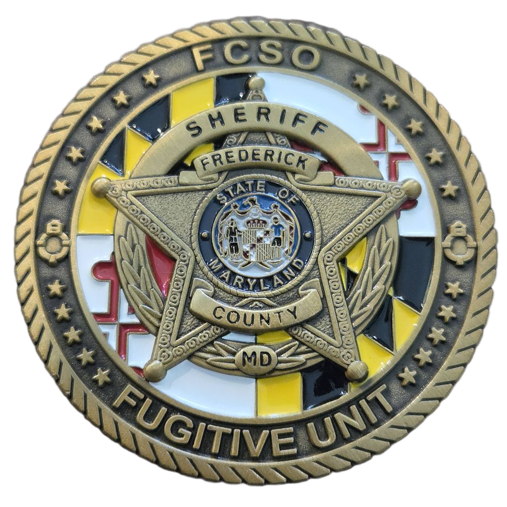 Frederick County Sheriff's Office Fugitive Coin — front