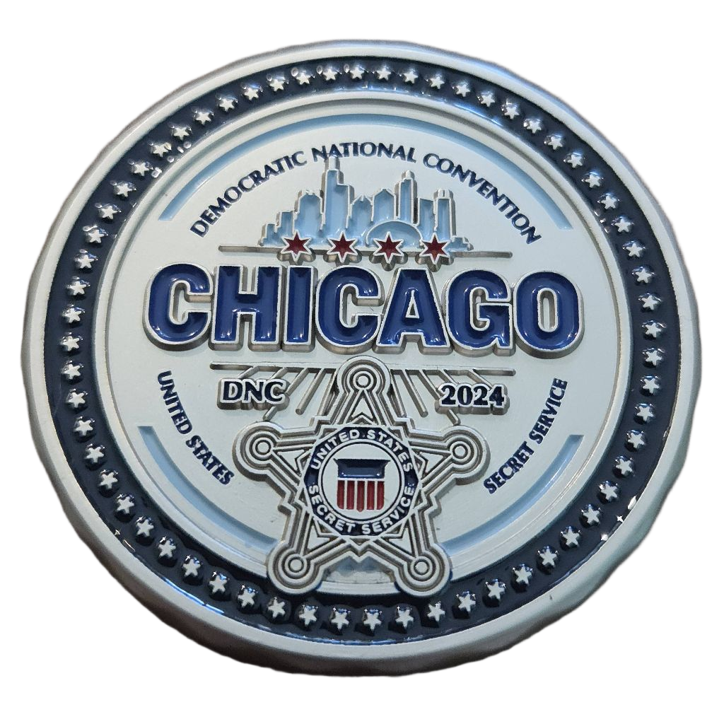 US Secret Service Chicago DNC Coin — back